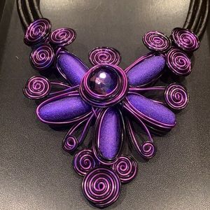 COPY - Purple Necklace new never worn 15in round